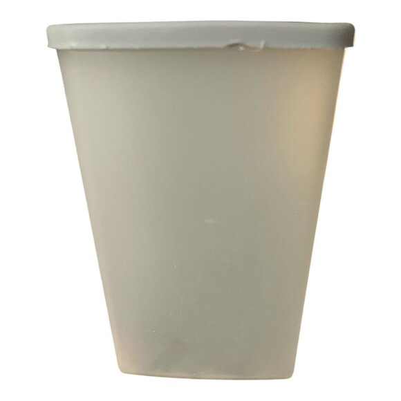 Vintage Tupperware Square Container with Light Gray Lid – Translucent White - Picture 2 of 4